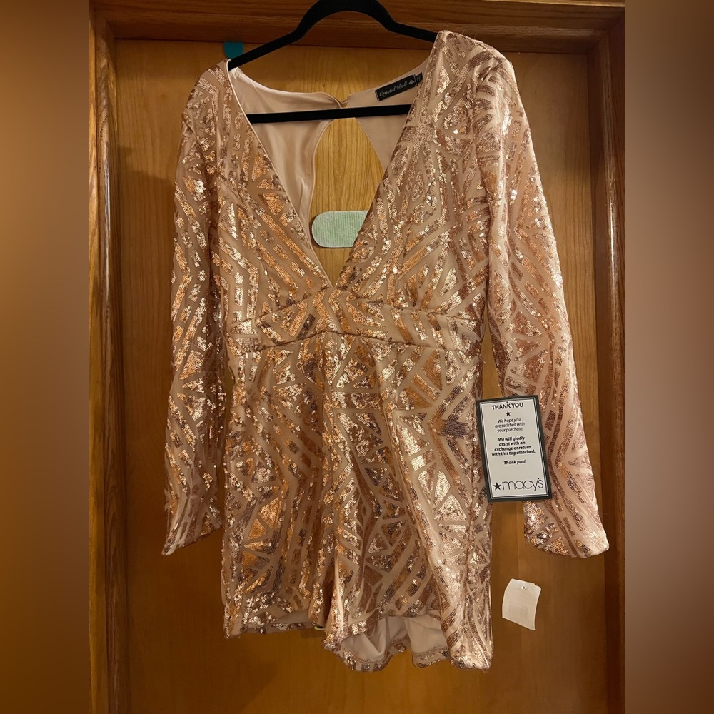 Rose gold romper